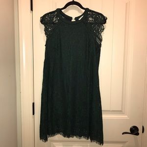 NWOT. Hunter green lace dressy. Never been worn.